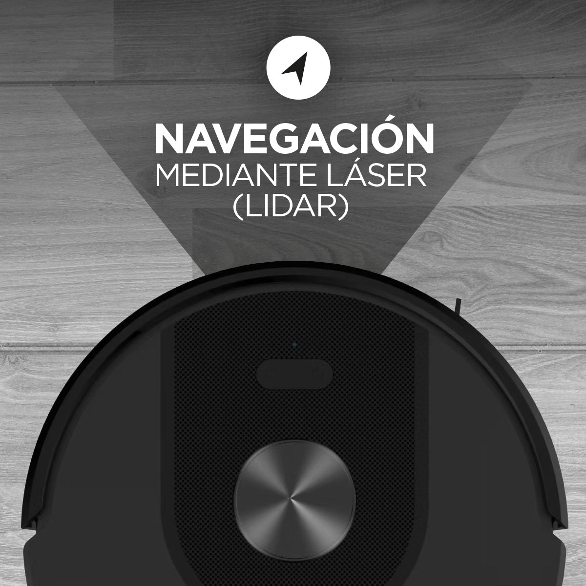 Robot Aspiradora Trapeadora 3 En 1 Smart-tek Ava Dual Clean Negro