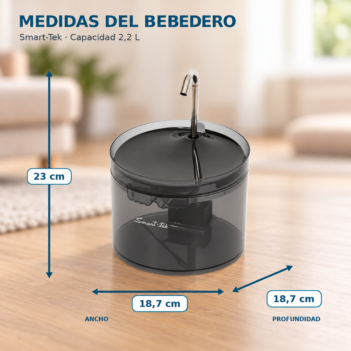 Combo Mascotas Racionador 4l + Bebedero 2,2l Automatico App