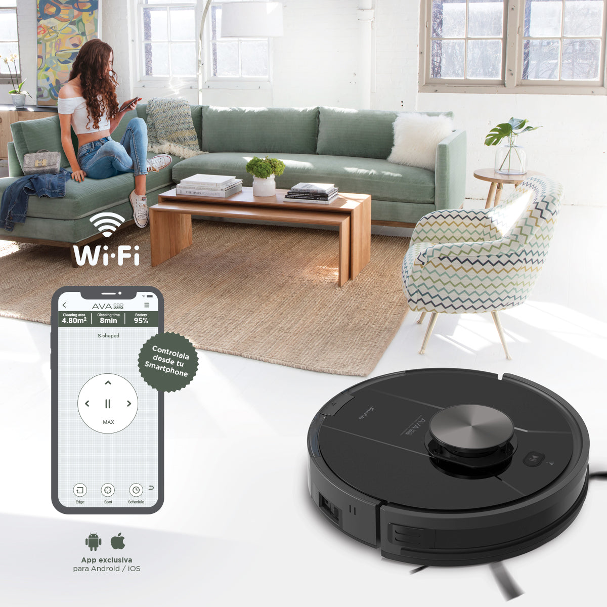 Aspiradora Robot AVA Pro Max Wifi App