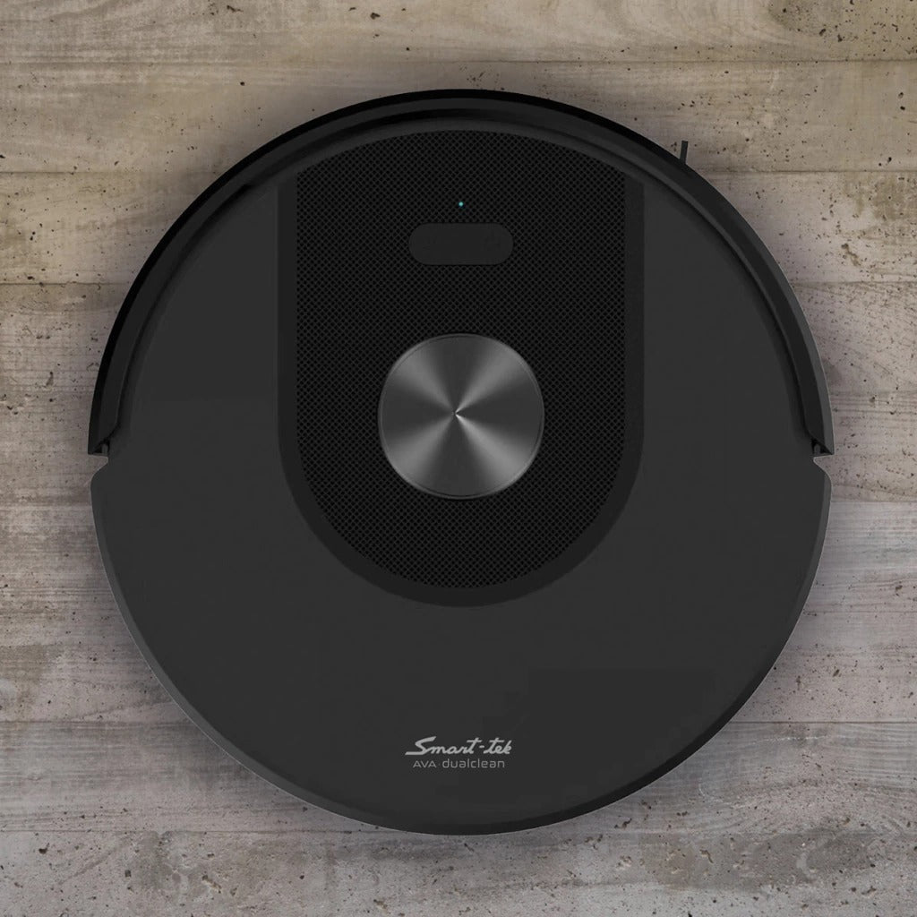 Robot Aspiradora Trapeadora 3 En 1 Smart-tek Ava Dual Clean Negro