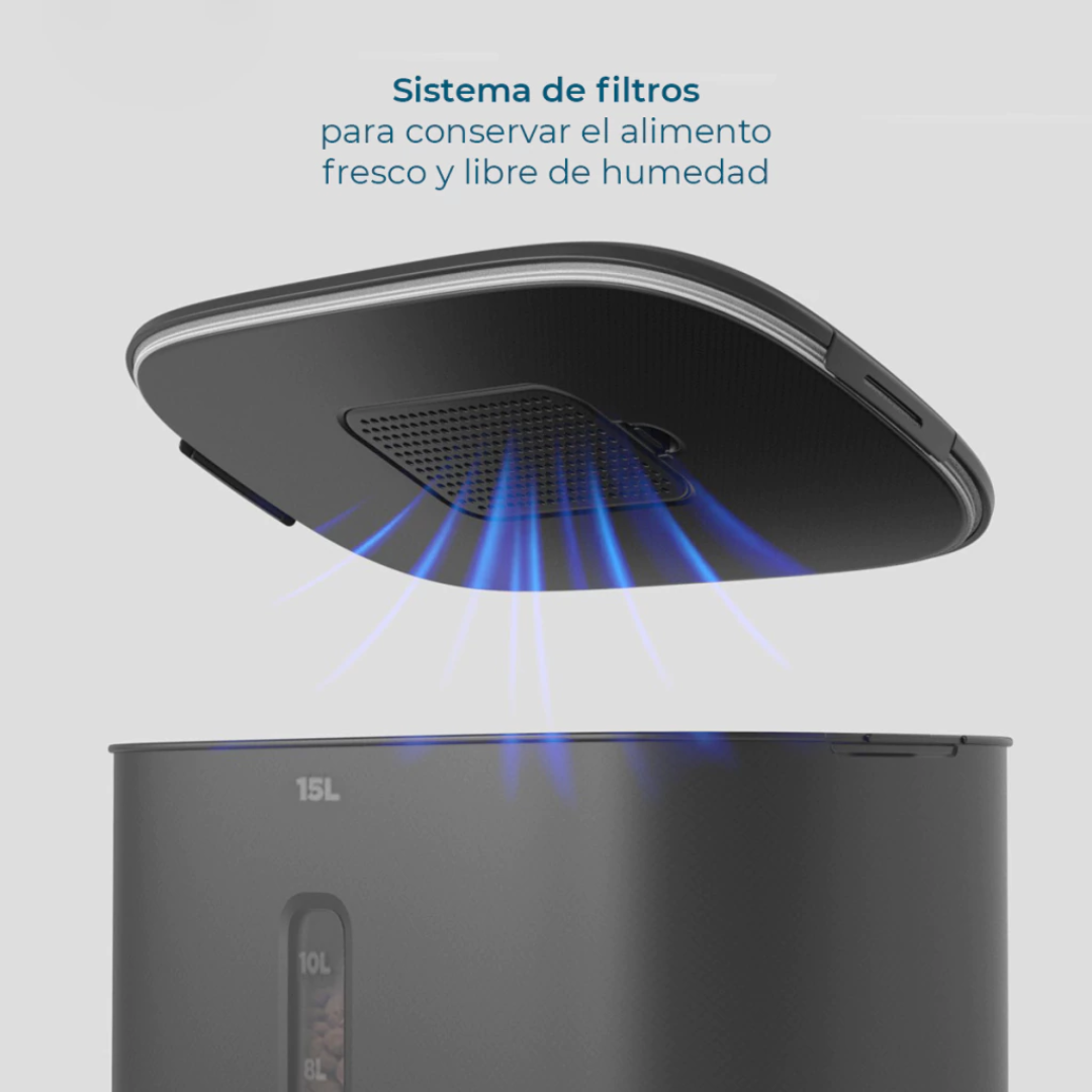 Comedero Automático Elevado Para Mascotas Mordida grande 15l Smart-tek