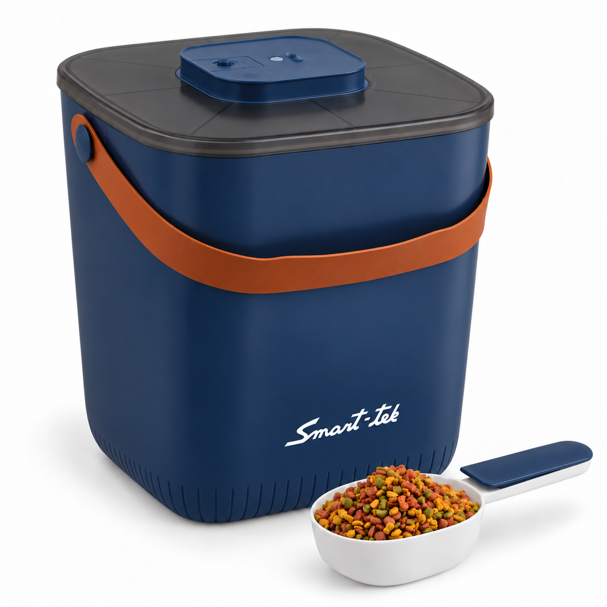 Contenedor Hermético de Alimento para Mascotas, con bomba de sellado al vacío - Azul