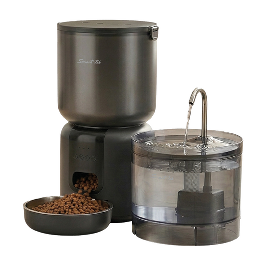 Combo Mascotas Racionador 4l + Bebedero 2,2l Automatico App