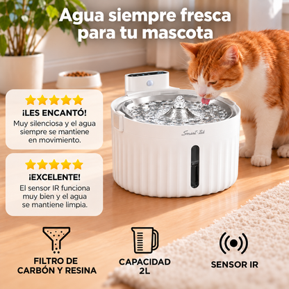 Fuente Bebedero Automático Para Mascotas Con Sensor De Movimiento 2Lts PW100