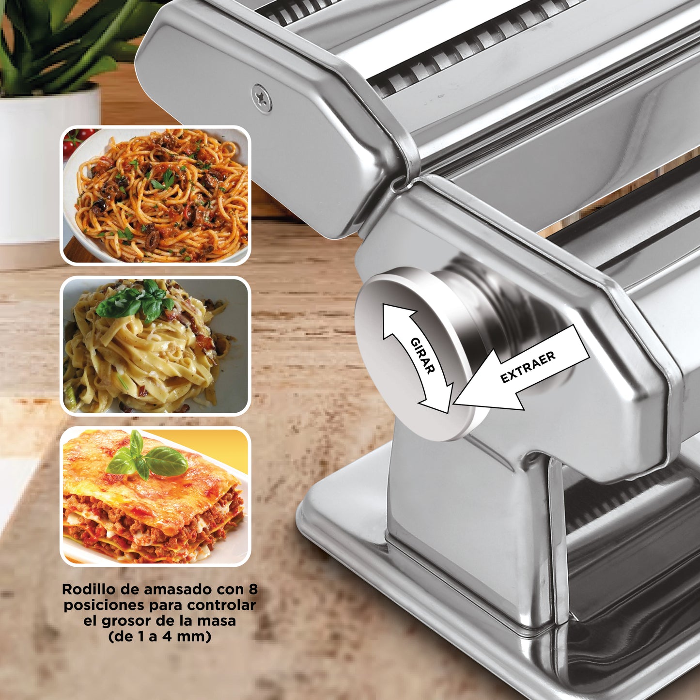 Máquina para Pastas con accesorio para raviolis - Raviolonna