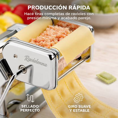 Fabrica Pastas Smart Tek + Raviolera Cortante Maquina Fideo Color Plateado