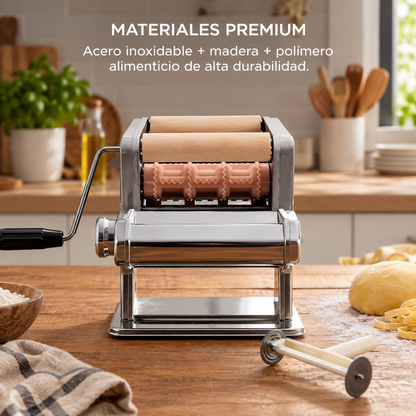 Fabrica Pastas Smart Tek + Raviolera Cortante Maquina Fideo Color Plateado