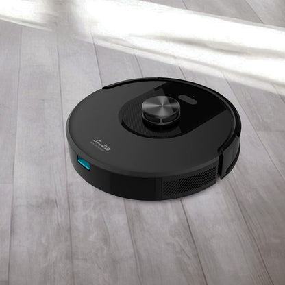 Robot Aspiradora Trapeadora 3 En 1 Smart-tek Ava Dual Clean Negro