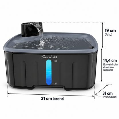 Bebedero Automático Grande Para Mascotas 8 Litros Smart-Tek