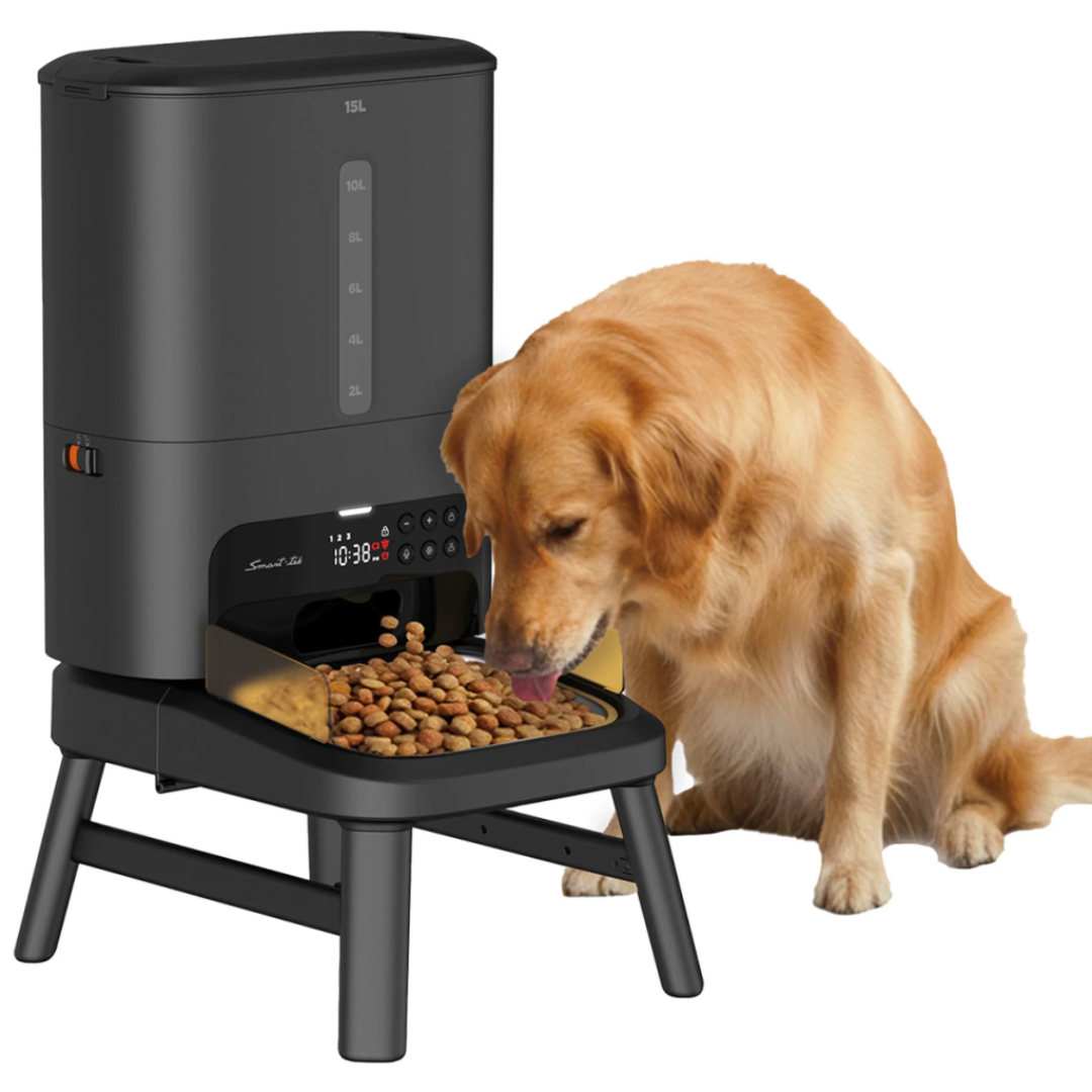 Comedero Automático Elevado Para Mascotas Mordida grande 15l Smart-tek