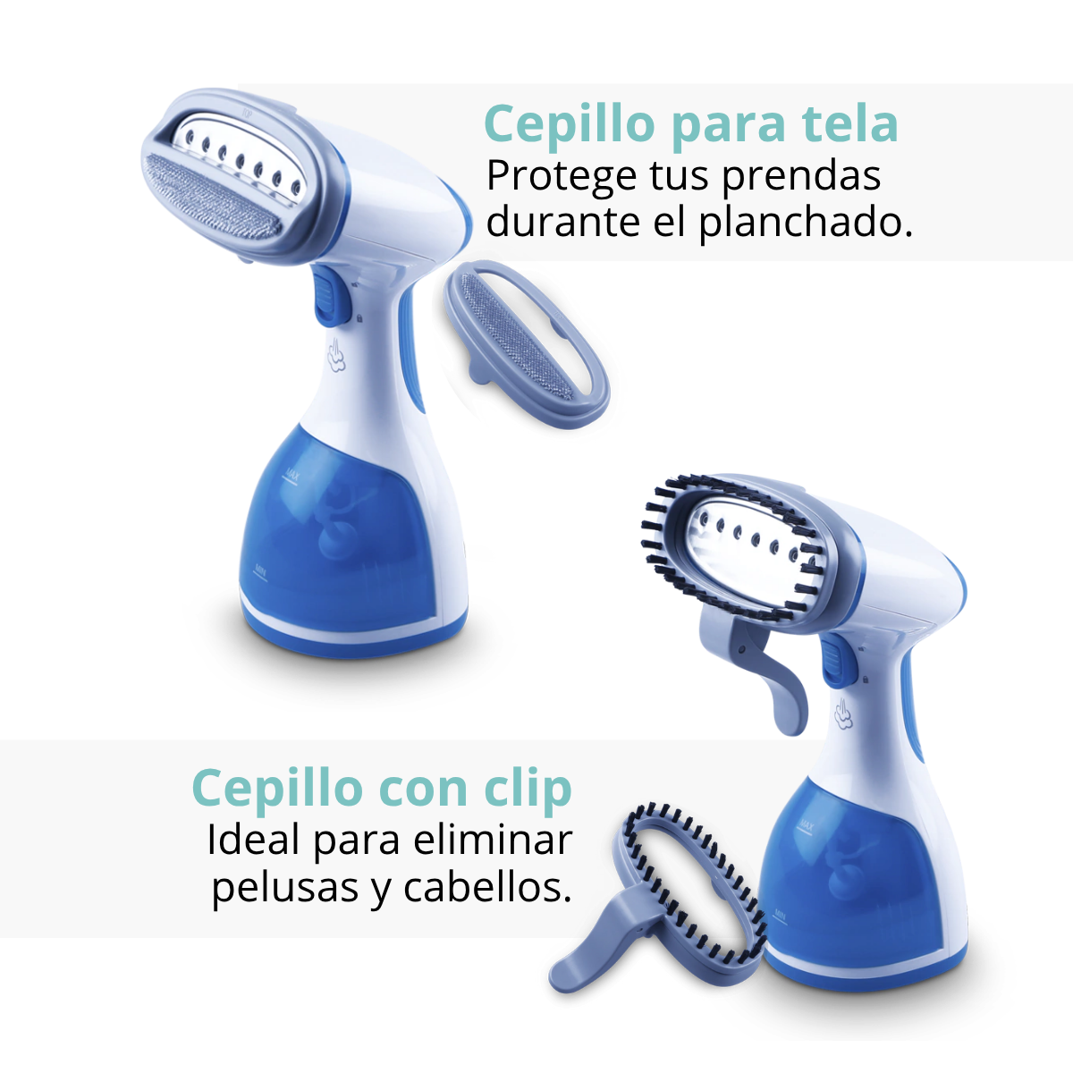 Plancha Vertical a Vapor de Mano 1000W con Caldera de Alta Presión y Accesorios GS1212
