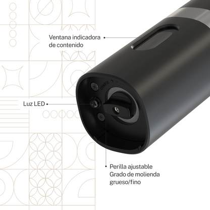 Juego de Molinillo eléctrico Salero Y Pimentero Recargable Por Usb