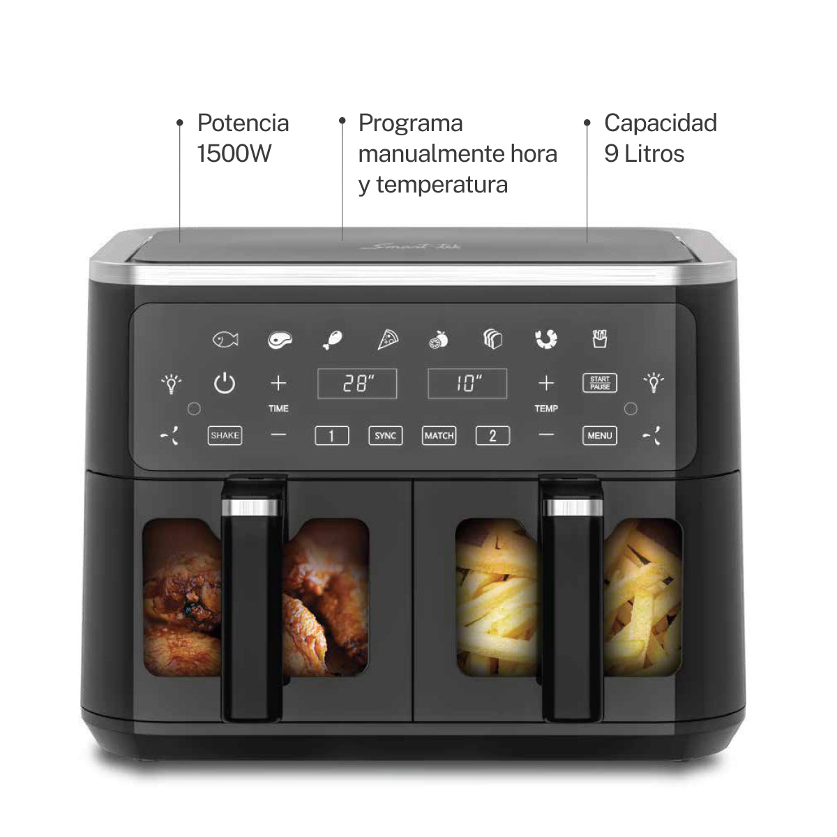 Freidora De Aire Doble Air Fry 9Lts [AF2090D]