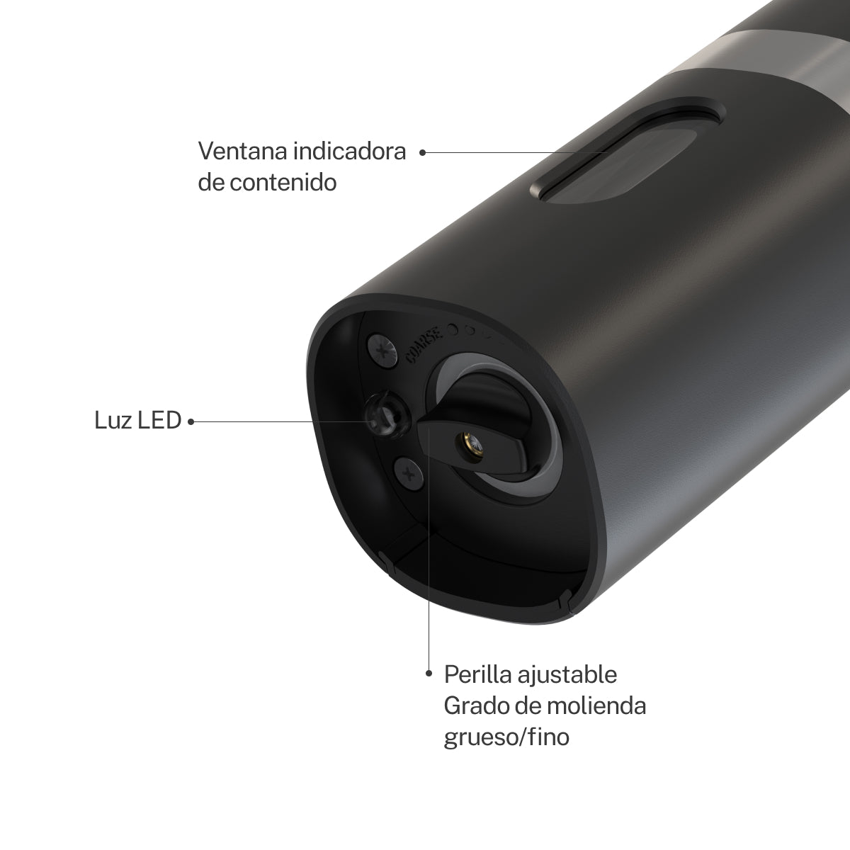 Salero y Pimentero: Molinillo Eléctrico [SNP-200C] - Recargable USB