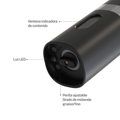 Salero y Pimentero: Molinillo Eléctrico [SNP-200C] - Recargable USB