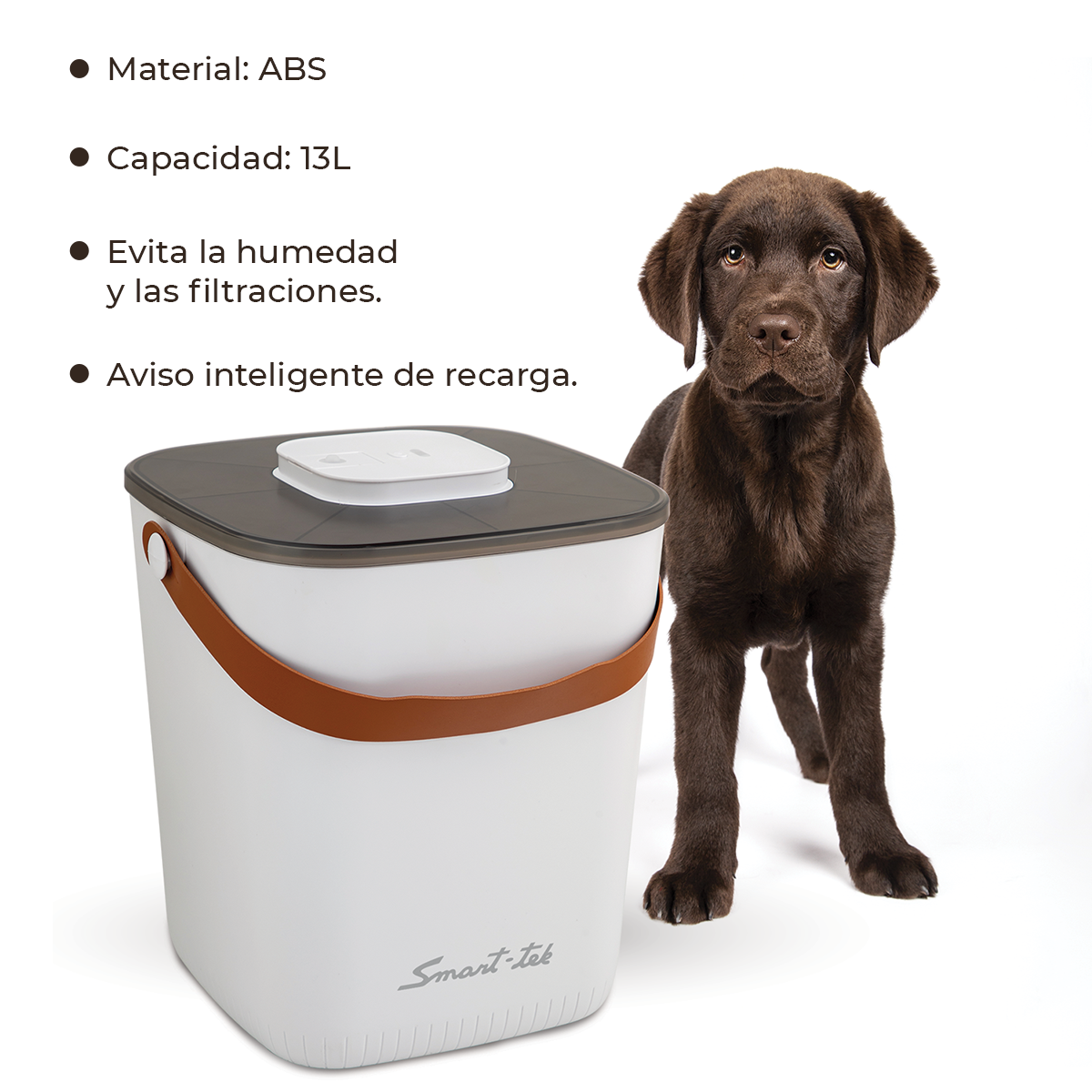 Contenedor Hermético de Alimento para Mascotas, con bomba de sellado al vacío - Negro