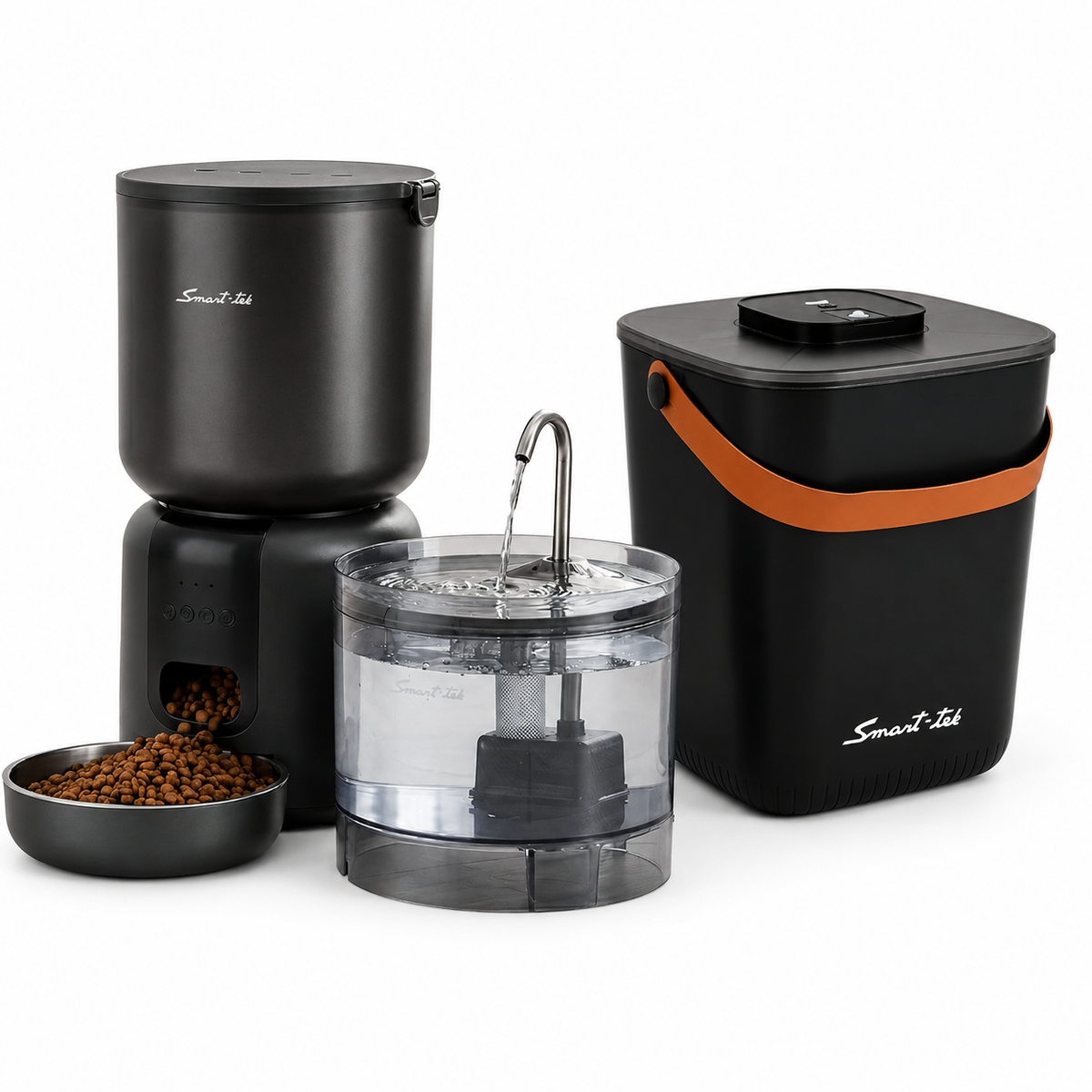Combo Mascotas Racionador 4l WiFi + Bebedero 2.2l + Conservador Hermetico 13L