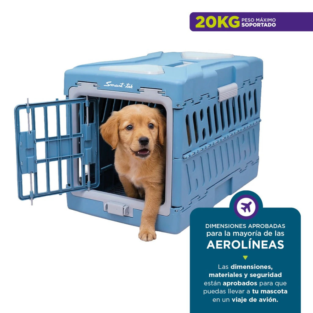 Jaula Transportadora Para Mascotas Plegable Smart-Tek Paw&fold