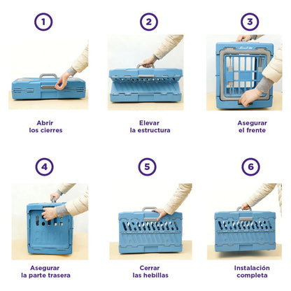 Jaula Transportadora Para Mascotas Plegable Smart-Tek Paw&fold