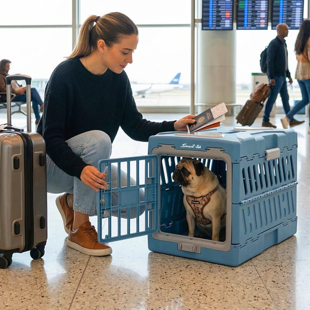 Jaula Transportadora Para Mascotas Plegable Smart-Tek Paw&fold